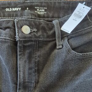 Old Navy Black High-Rise Flare Jeans